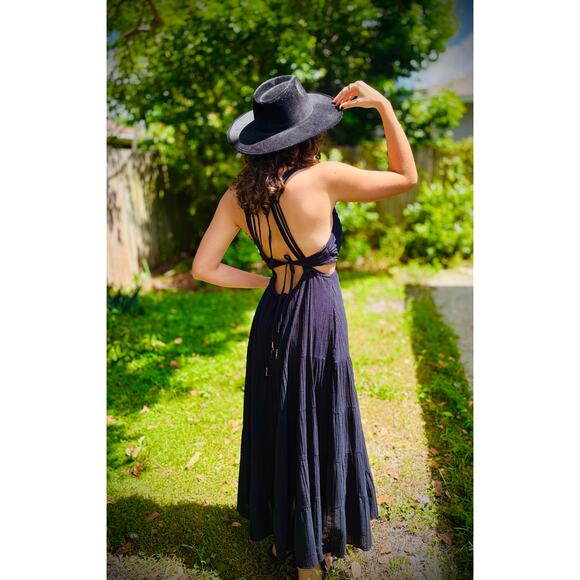 FREE PEOPLE Free-Est Auralie Maxi Dress Long Tiered Cotton - Picture 6 of 10